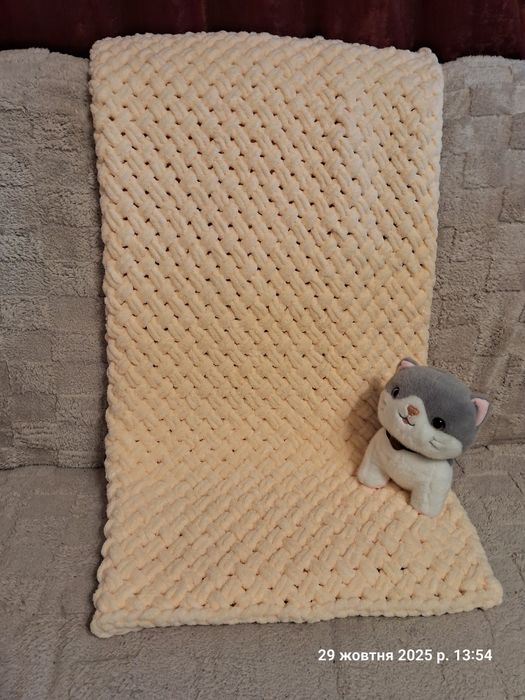 Плюшевий плед ручної роботи