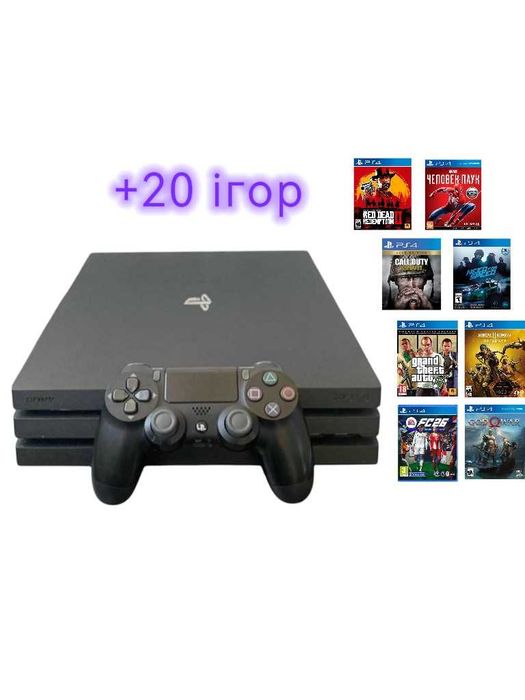 Playstation 4 Pro 500 ГБ +20 ігор 12.02,пс 4, магазин,гарантія,обмін
