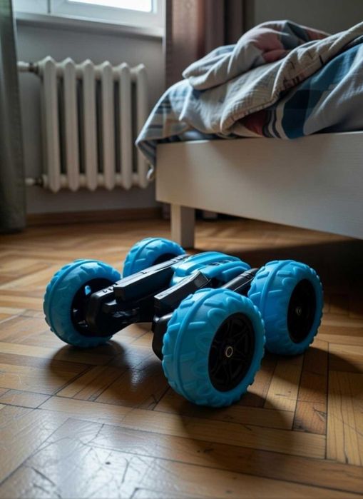 Трюковий автомобіль справжній каскадер на пульті