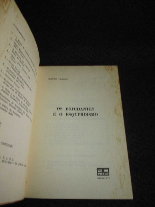Livro Os Estudantes e o Esquerdismo Claude Prévost