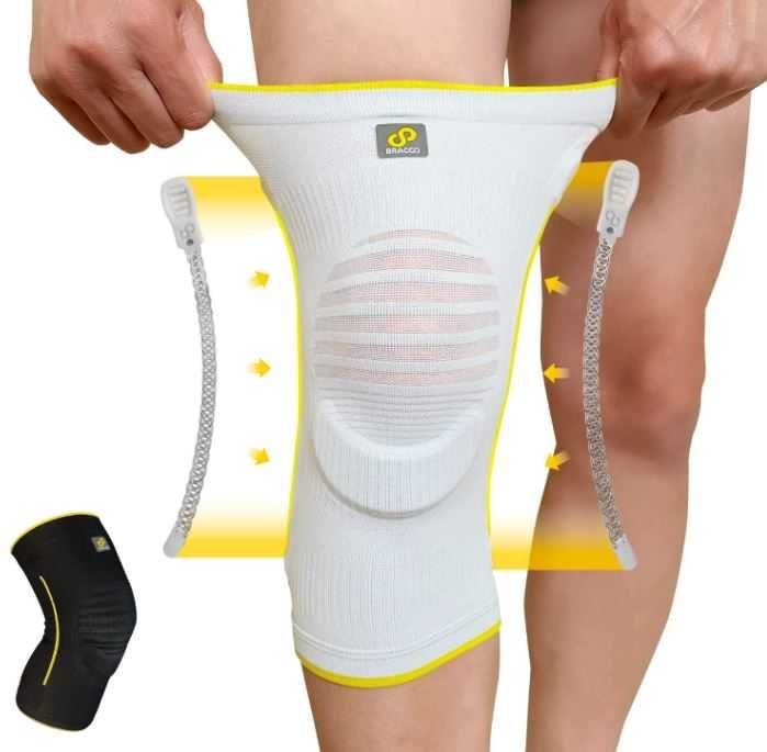 Bracoo KE60 Stabilizator Orteza Kolana Elastyczna Szara L