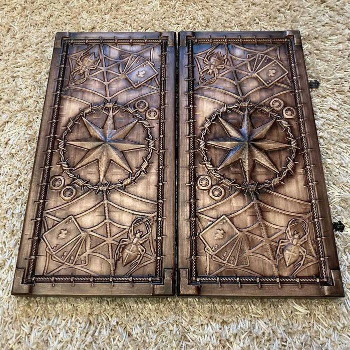 Шахи та Нарди із натурального дерева на подарунок