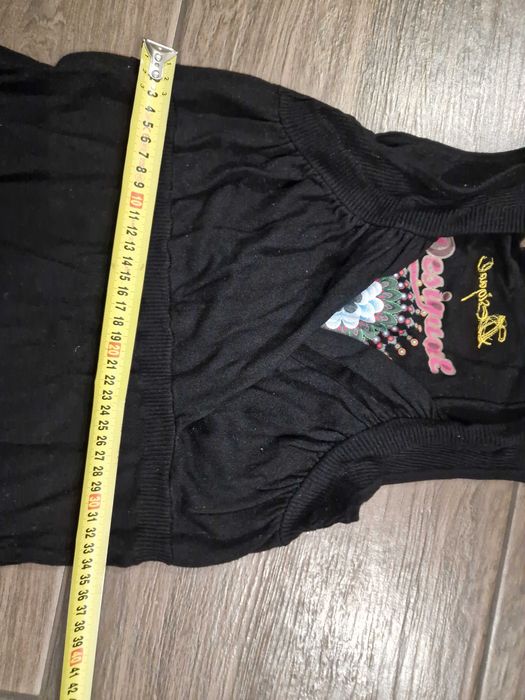 desigual czarna sukienka cienka dzianina