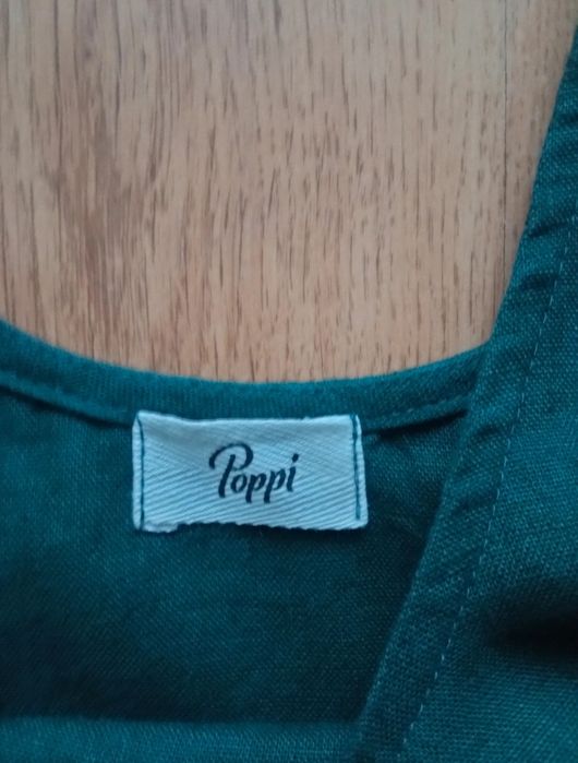 Szmaragdowy lniany  top Poppi rozmiar 36