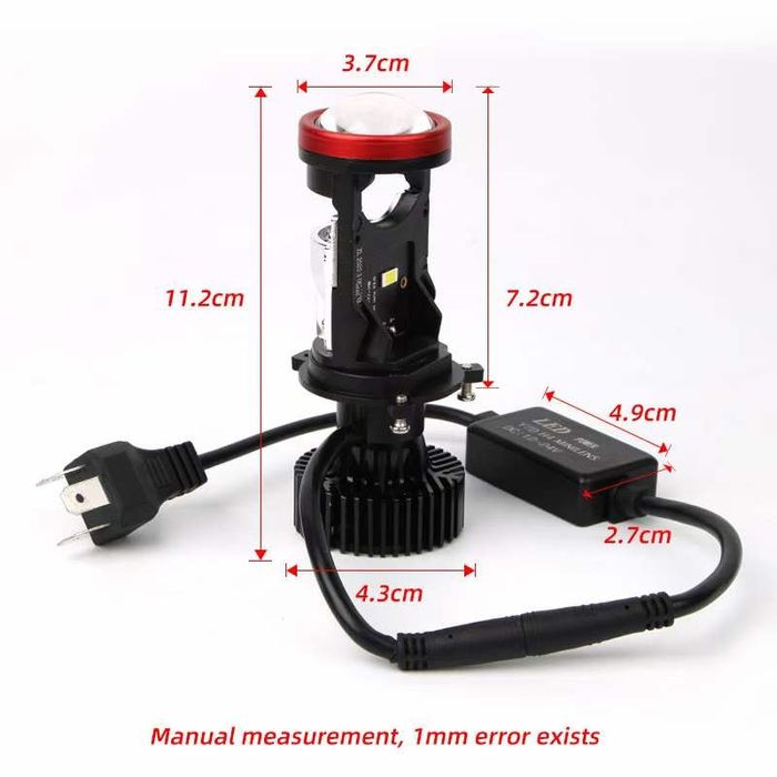 Светодиодные Мини Линзы Y7D H4 biled 12-24в Цена за Комплект 2шт