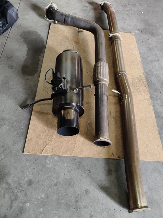 Linha escape 76mm subaru com panela varex de válvula