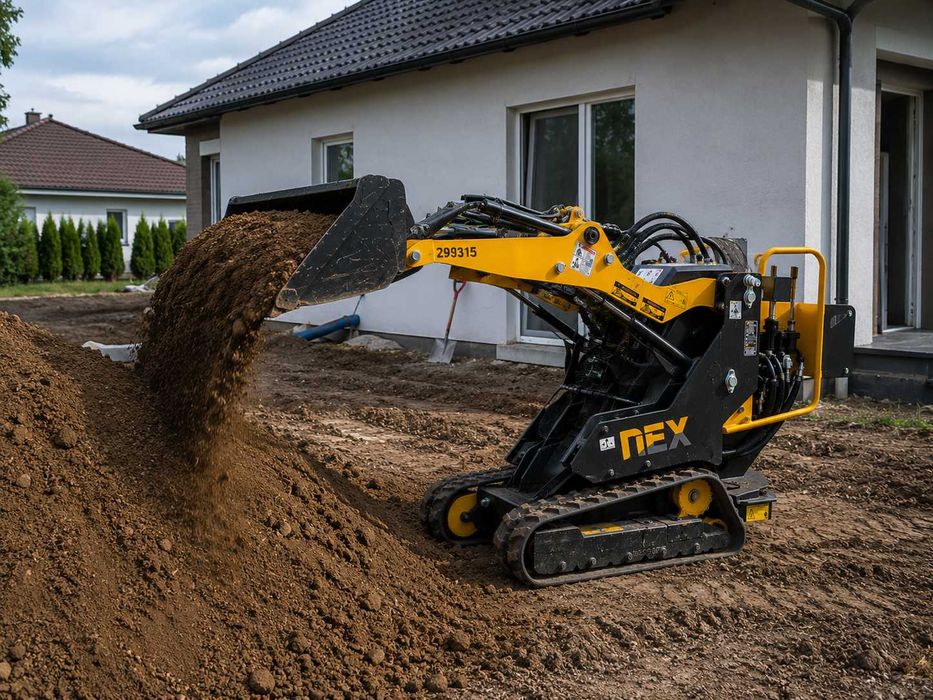 Masz górę ziemi do przerzucenia? Mini ładowarka gąsienicowa NEX Multi | Wynajem Gdańsk