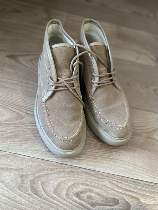 Черевики жіночі замшеві бежеві демісезонні