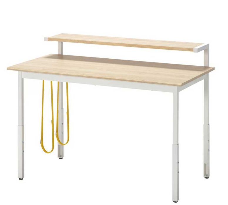 Secretária Ikea carvalho natural e branco 120x60cm