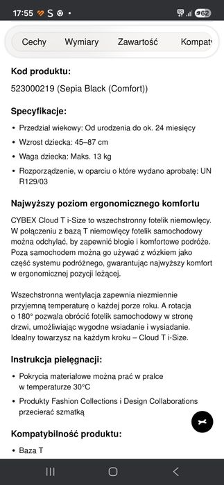 Nosidełko cybex cloud t i-size