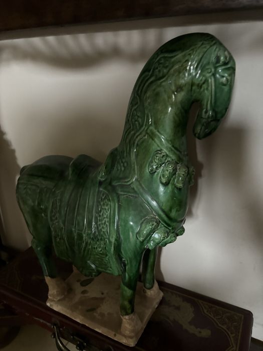 Ceramiczny zielony koń