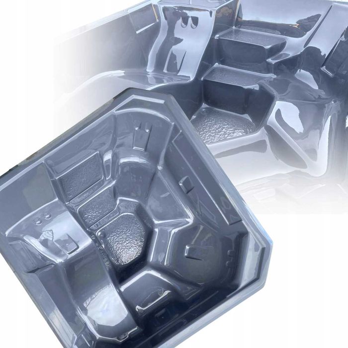 PRODUCENT - Solidny wkład z włókna szklanego kwadratowy do balii ogrodowej Niecka jacuzzi bani z wlokna szklanego | z laminatu z leżanka Balia Technic
