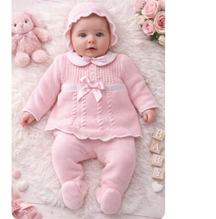 Roupa RN em rosa bebé