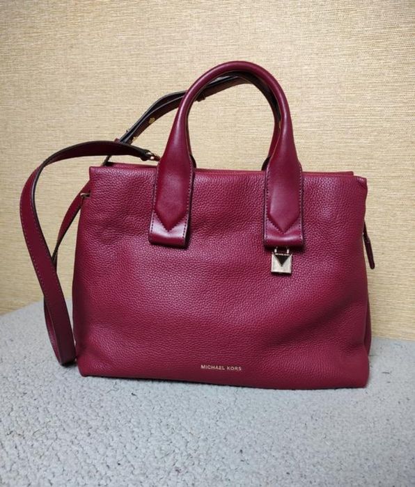 Бордова стильна класична сумка Michael kors