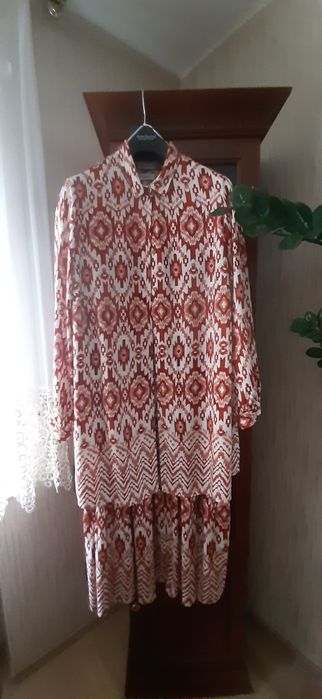 Komplet sukienka i koszula z wiskozy, 48-50 okazja