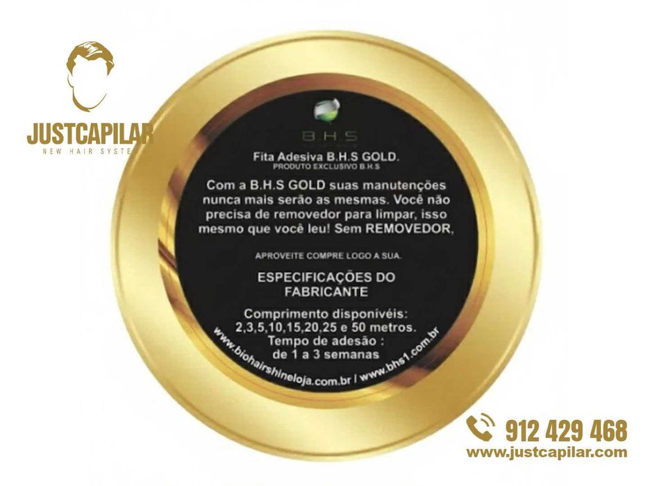 Fita Gold para próteses capilares, 5 mts 2,5 cm, fita que não  Mela!!! | Justcapilar - Próteses Capilares HD Premium em Lisboa e Aveiro