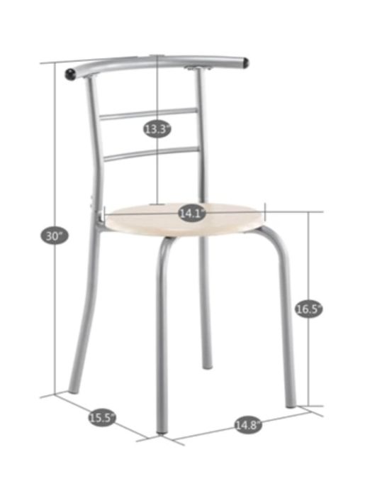 Conjunto com mesa e duas cadeiras