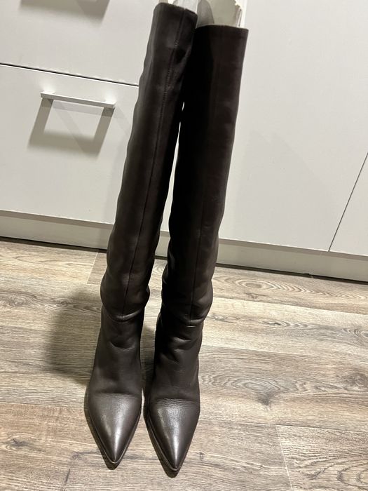 Сапоги высокие Zara, натуральная кожа 38р
