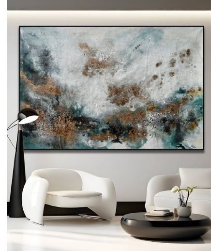 Pintura abstrata 1,87m por 1,20m assinado e com certificado