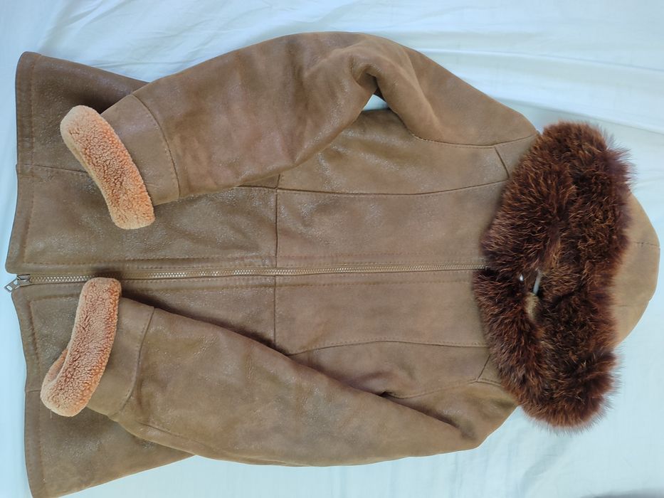 Шкіряна натуральна дублянка жіноча розмір М