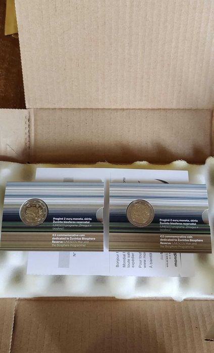 Moeda Lituania famoso erro oficial do bordo menos de 500 moedas