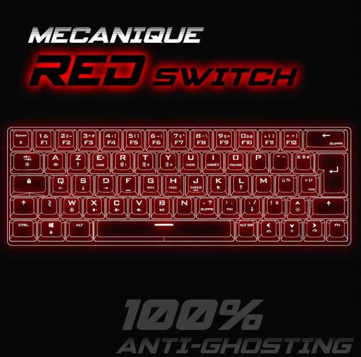 Spirit Of Gamer XPERT K200 Bezprzewodowa RGB klawiatura gaming AZERTY