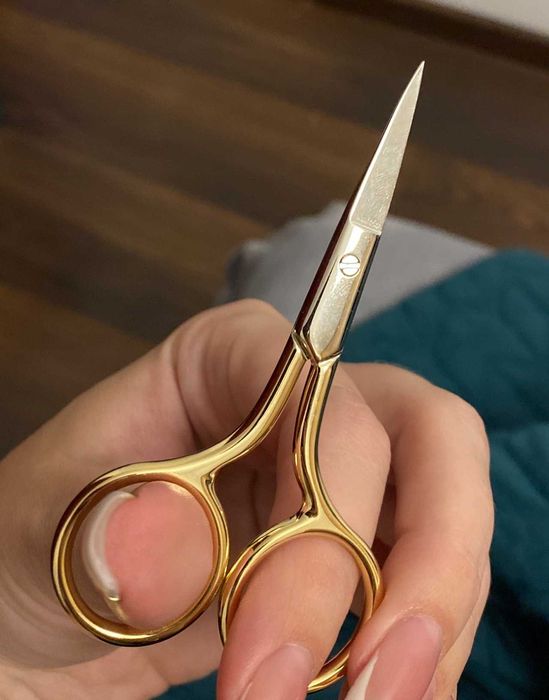 Złote nożyczki kosmetyczne ProjectLashes 10cm