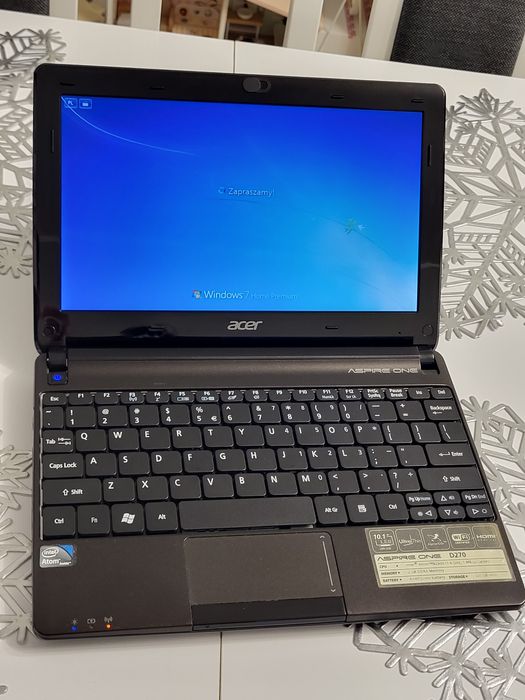 ACER Aspire One D270 10,1" 2GB DDR3 320GB HDD Intel Atom N2600 1.6GHz