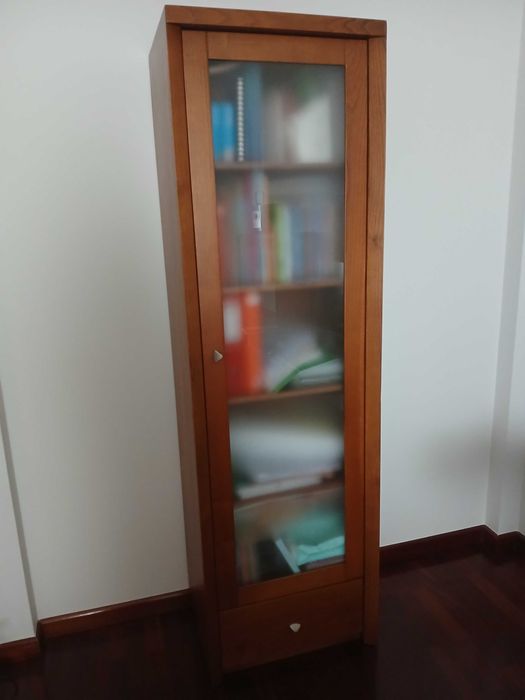 Conjunto de escritório, 1 secretária, 2 móveis para arrumação/livros