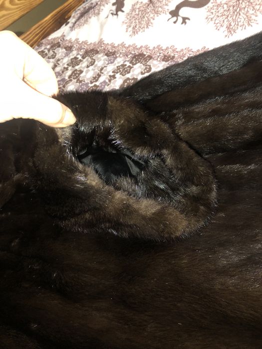 Натуральна норкова шуба, цільна норка