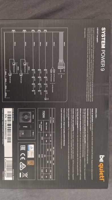 Zasilacz Be Quiet! system power 9 cm 700w na gwarancji producenta