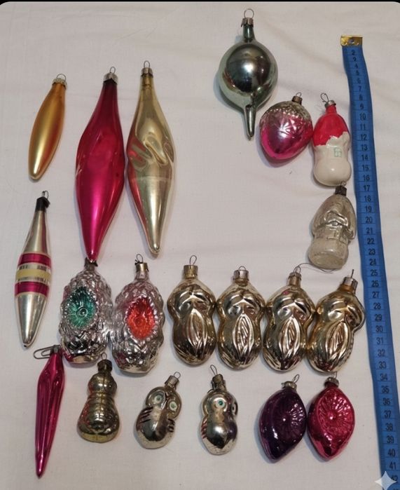 Игрушки новогодние на ёлку СССР 19шт