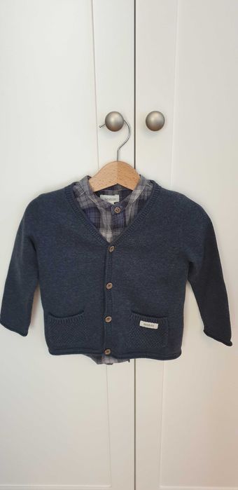 Koszula i sweterek Newbe rozm 80 bawełna