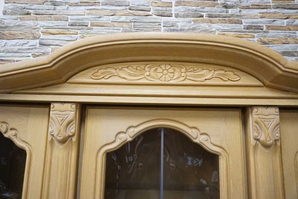 Witryna z Komodą Jasna Podświetlana szer. 140 cm (p-1145)