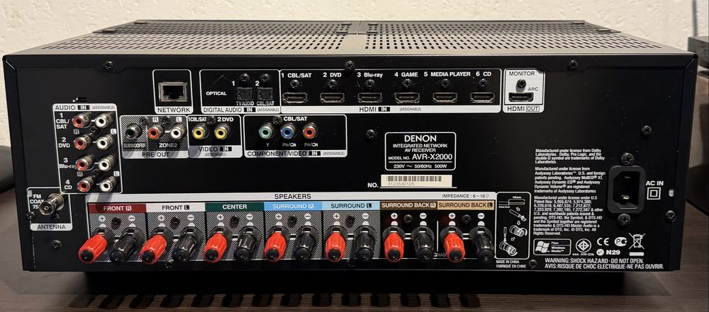 Amplituner DENON AVR-X2000 7.2