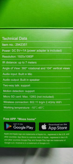 Câmara de vigilancia PTZ da Woox