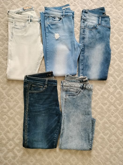 Lote de 5 calças de ganga 40