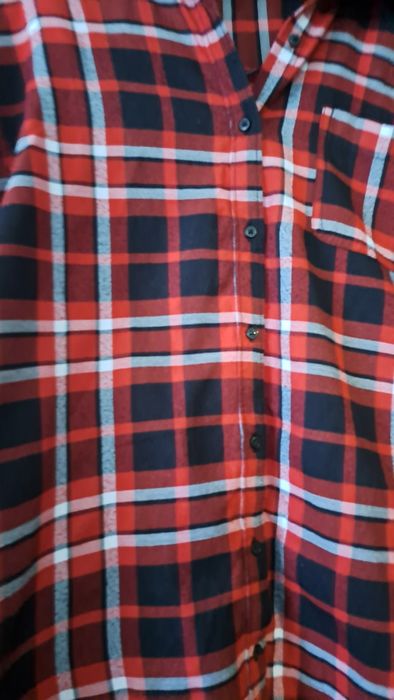 Czerwona Koszula w kratkę marki George rozmiar 50 5xl