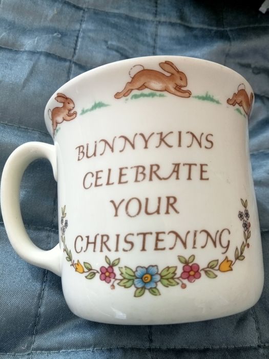 Горнятко 200 мл святкове подарунок на христини"Зайчики святкують Христ