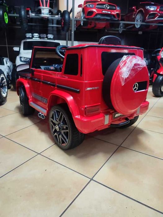 Samochód Mercedes G63 czerwony na akumulator dla dzieci