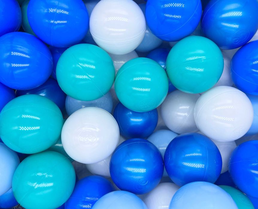 Plastikowe piłeczki piłki kulki - zestaw zimowy 100szt. 7cm