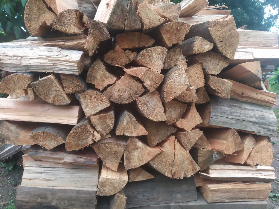 Suche drewno łupane opałowe, pocięte, opał, SUCHE