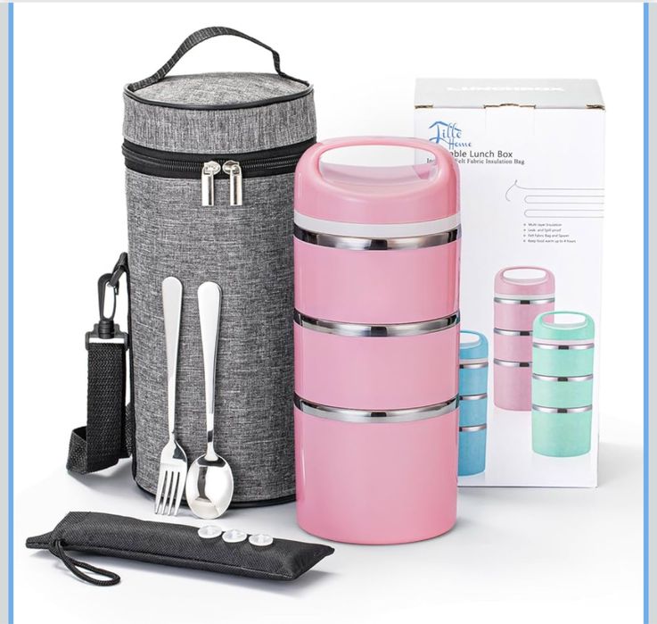 Termiczny pojemnik na posiłek 3 czesci