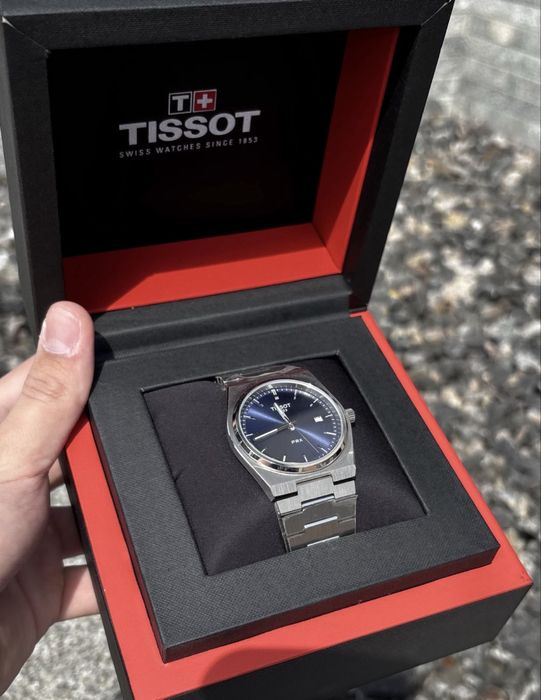 Синій годинник Tissot prx Powermatic 80Blue prx 80
