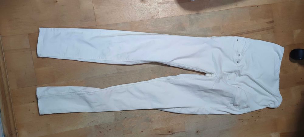 spodnie białe ciążowe