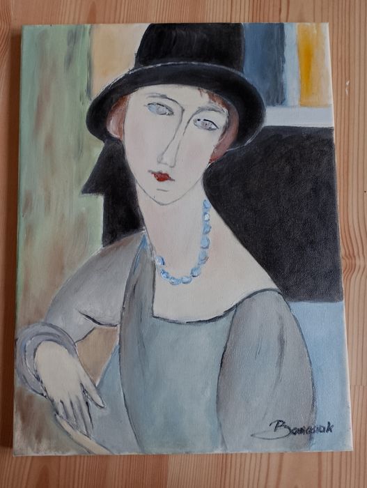 Obraz zamyśle na kobieta 30/40 cm