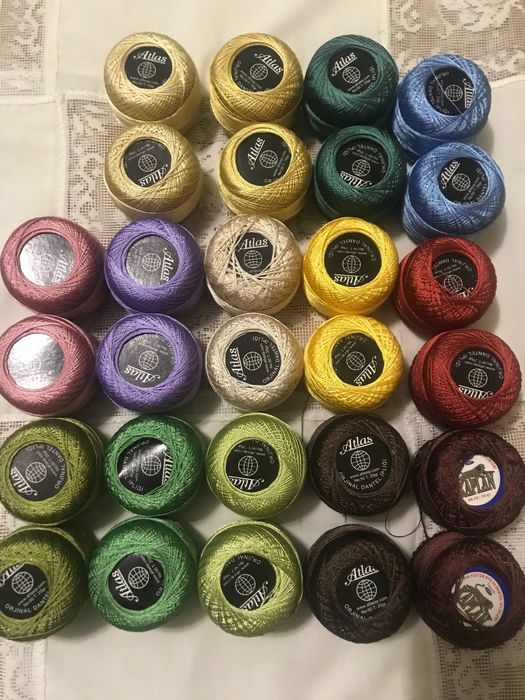 Продам літню пряжу та нитка різних кольорів та виробників