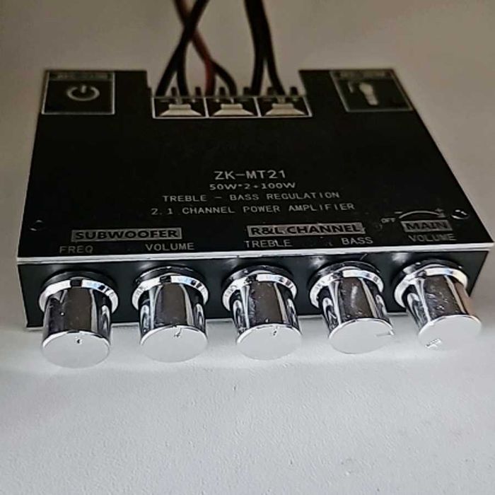 Усилитель мощности звука 2.1 канала 200 Вт сабвуфер (аудіо підсилювач)
