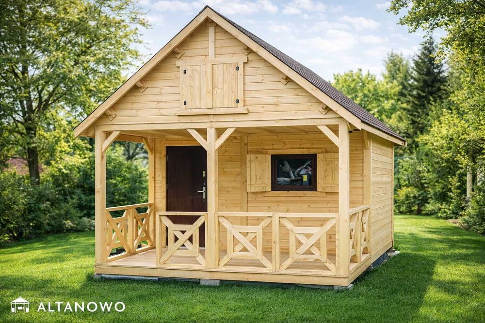 Domek letniskowy 4x6 bez pozwolenia z antresolą | montaż | producent