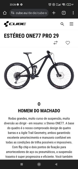 Cube Stereo One 77 pro 29